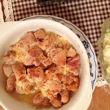 鶏もも肉のマスタ－ドマヨトースター焼き